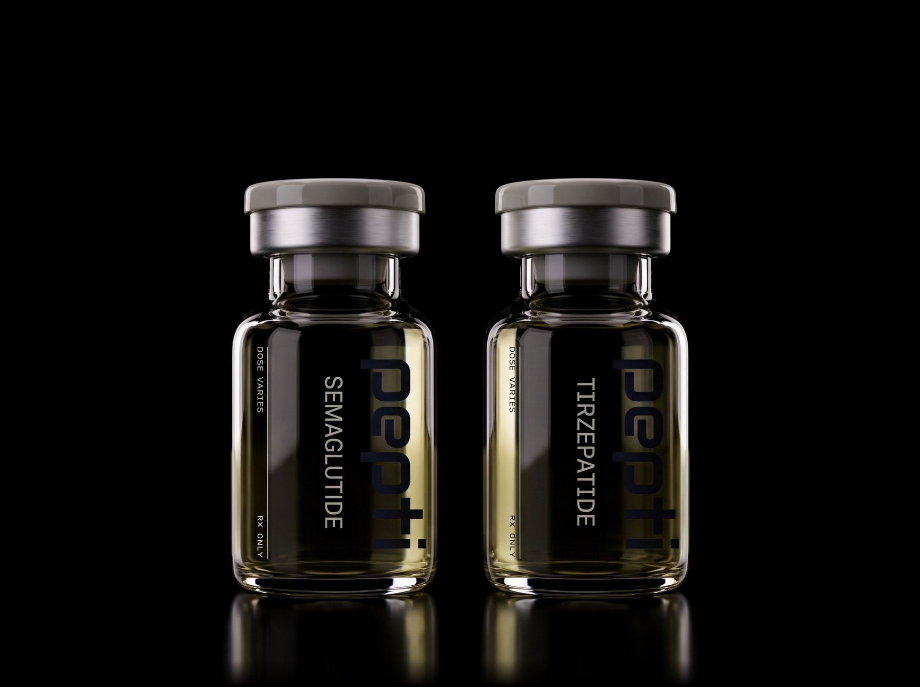 pepti Semaglutide and Tirzepatide vials