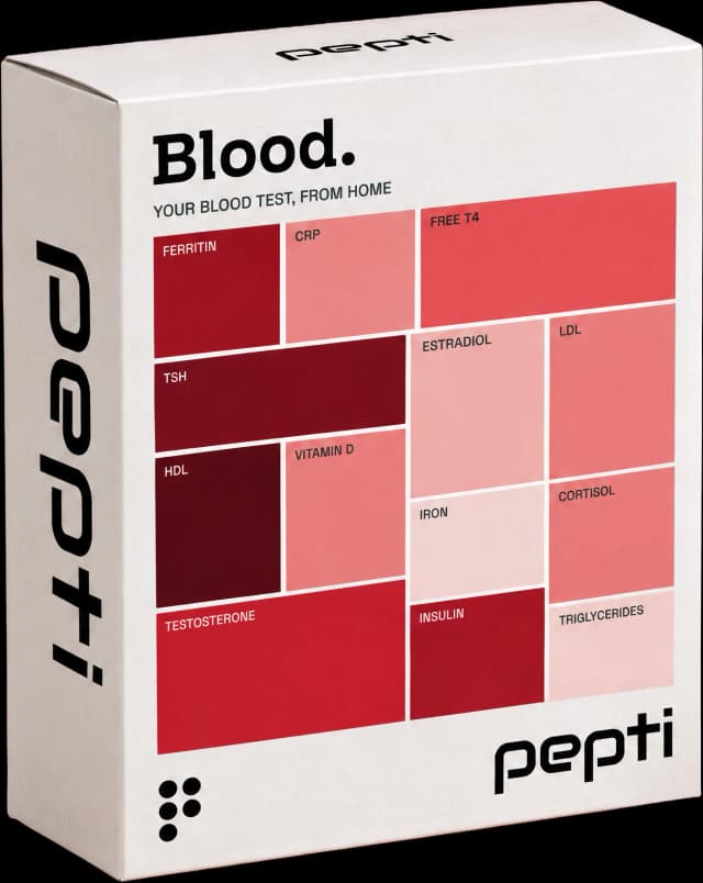 The Pepti at-home blood test kit